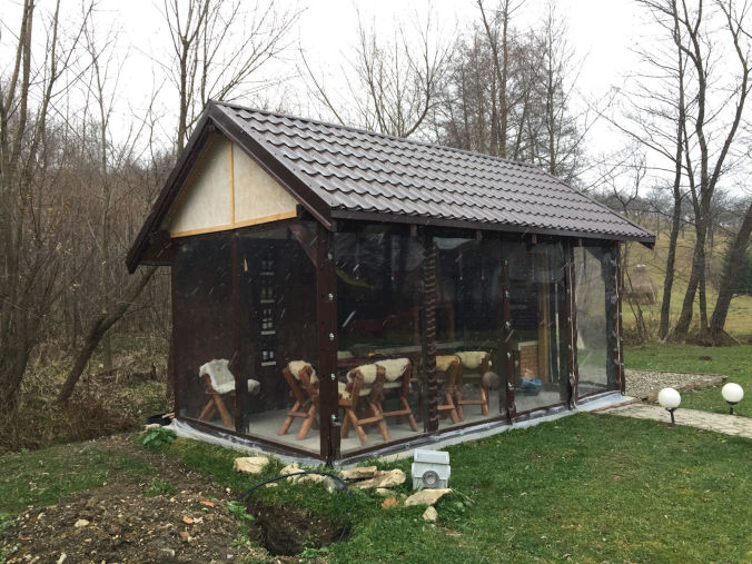 Inchidere terasa cu folie transparenta