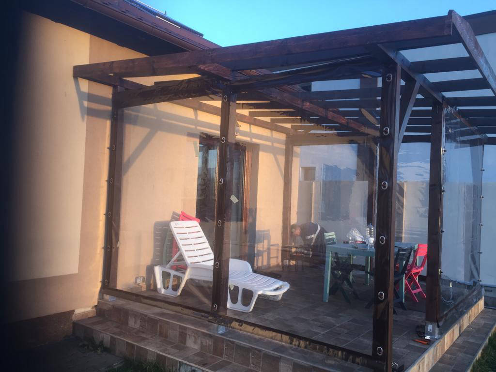 Inchidere terasa cu folie transparenta