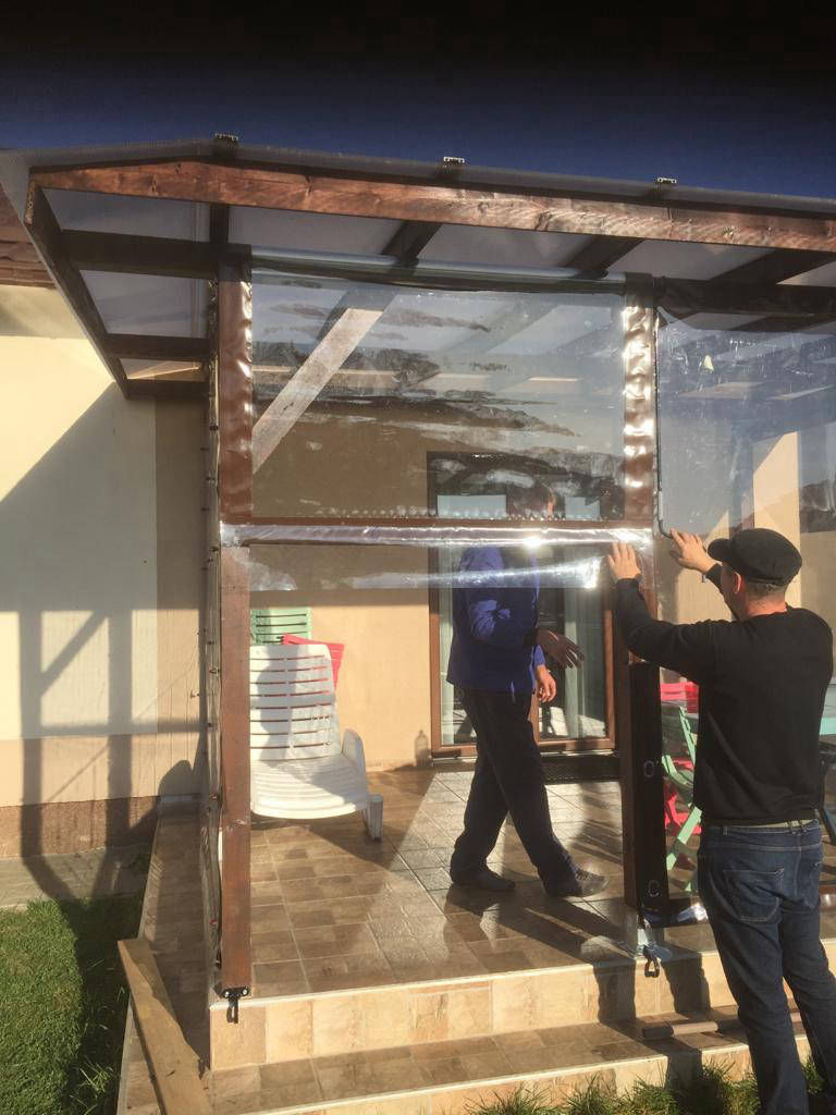 Inchidere terasa cu folie transparenta
