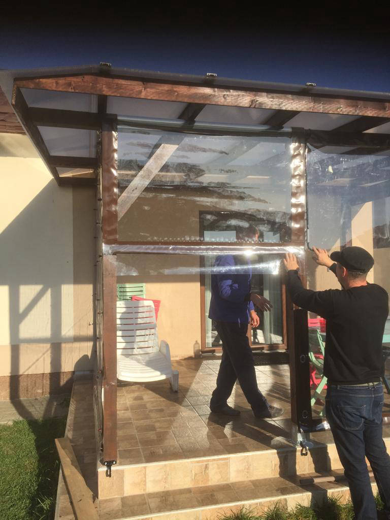 Inchidere terasa cu folie transparenta